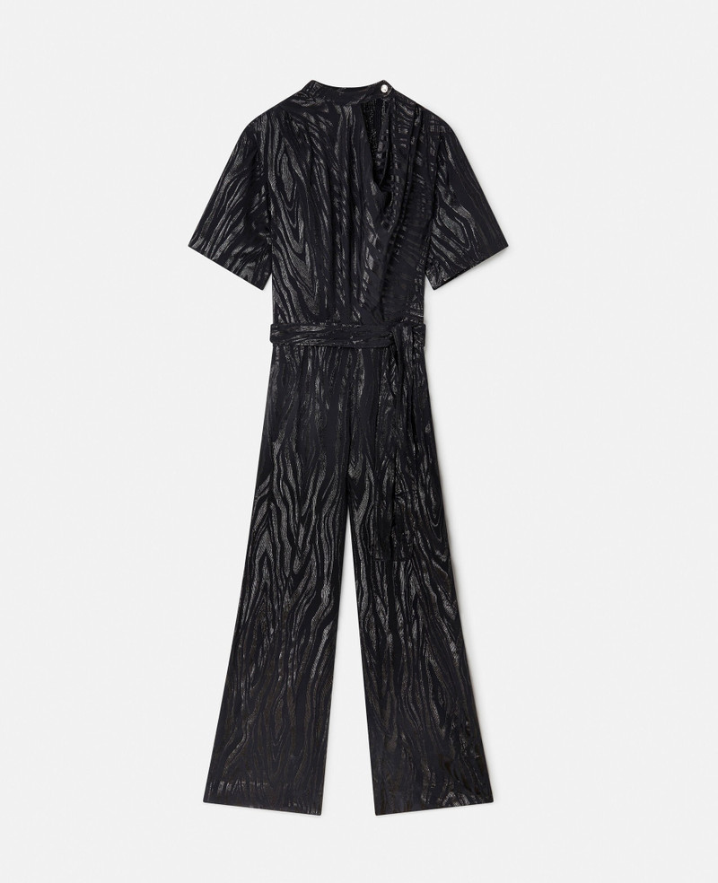 Woodgrain Print Lurex Jumpsuit 1