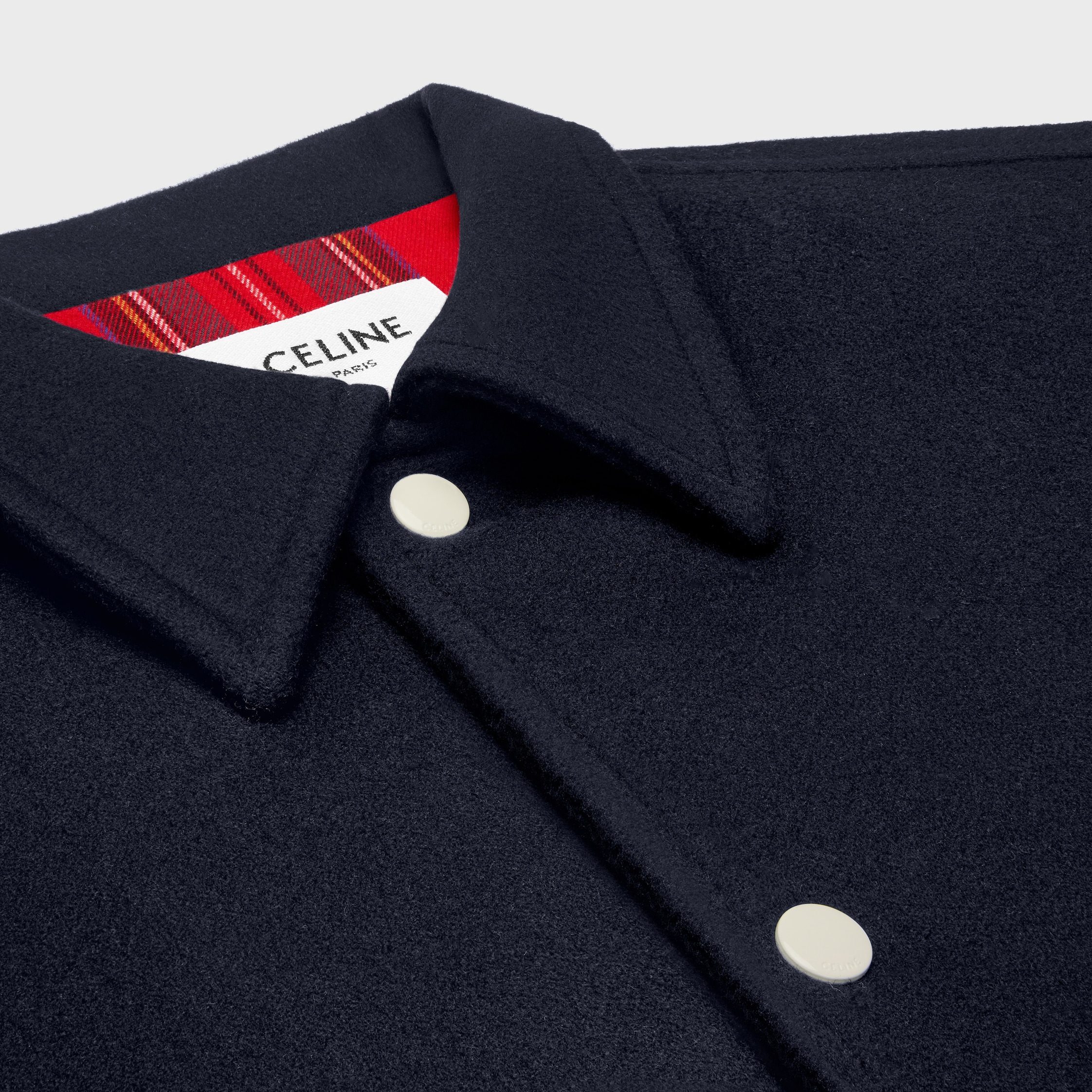 coach jacket in double-face wool - 3