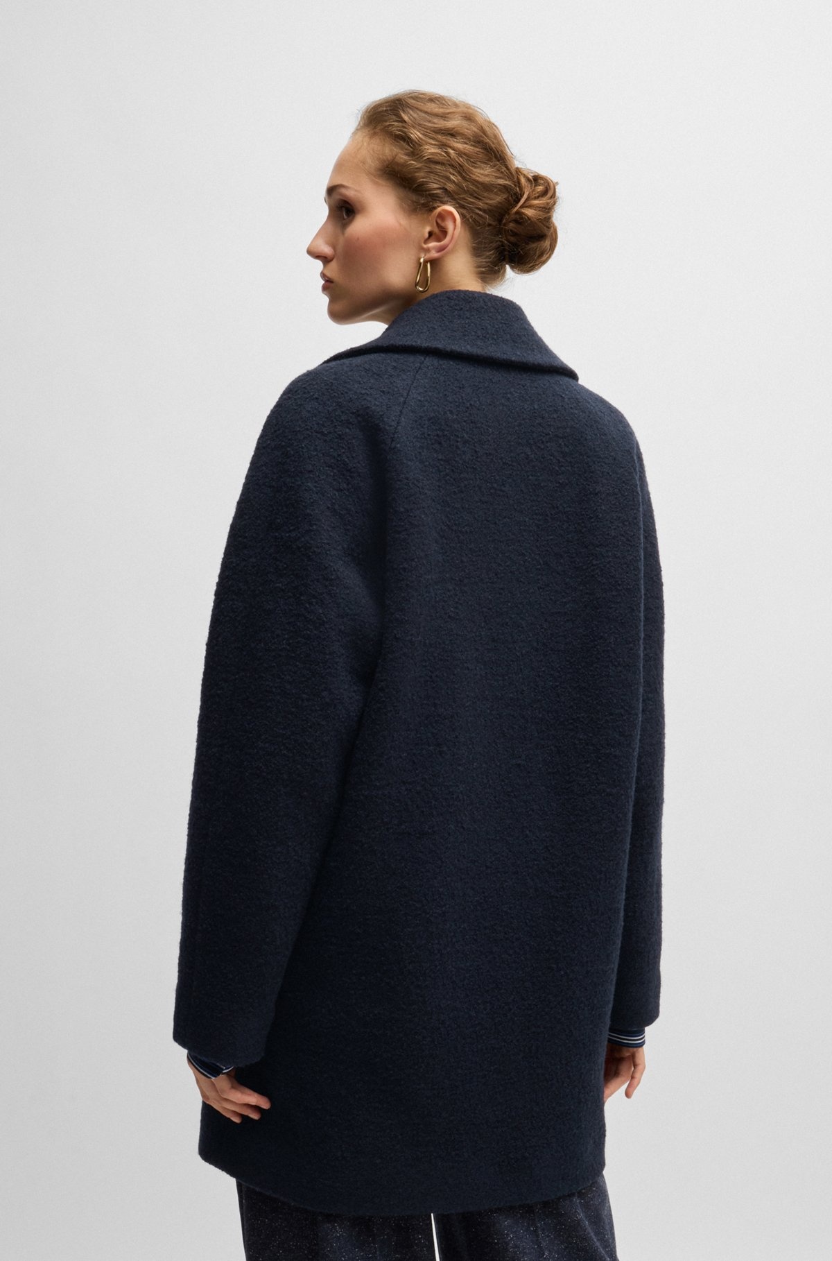 LOOSE-FIT COAT IN TEXTURED WOOL - 4