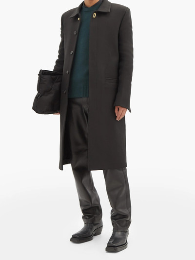 Bottega Veneta Single-breasted technical-crepe coat outlook