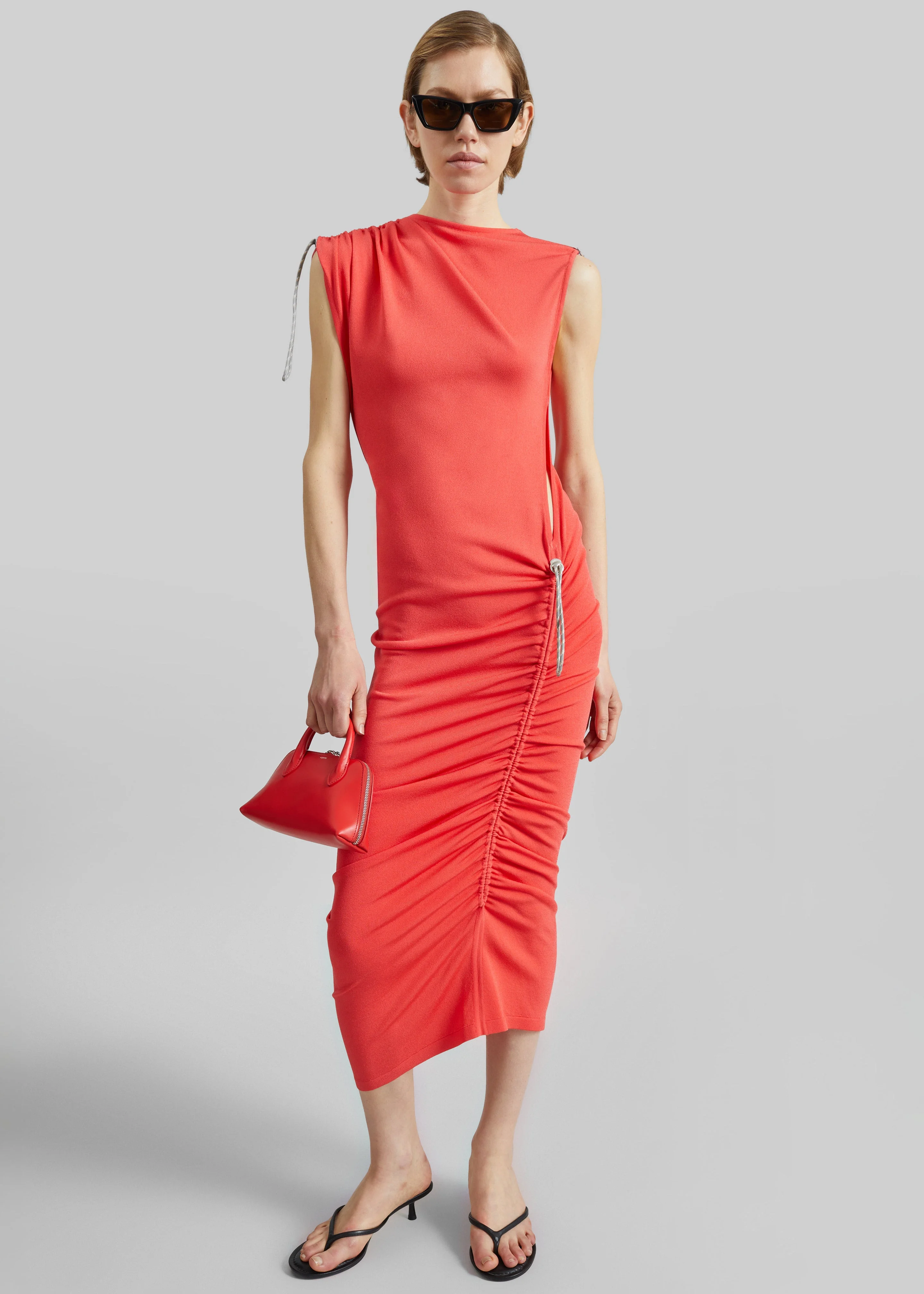 Coperni Adjustable Knit Dress - Red - 1