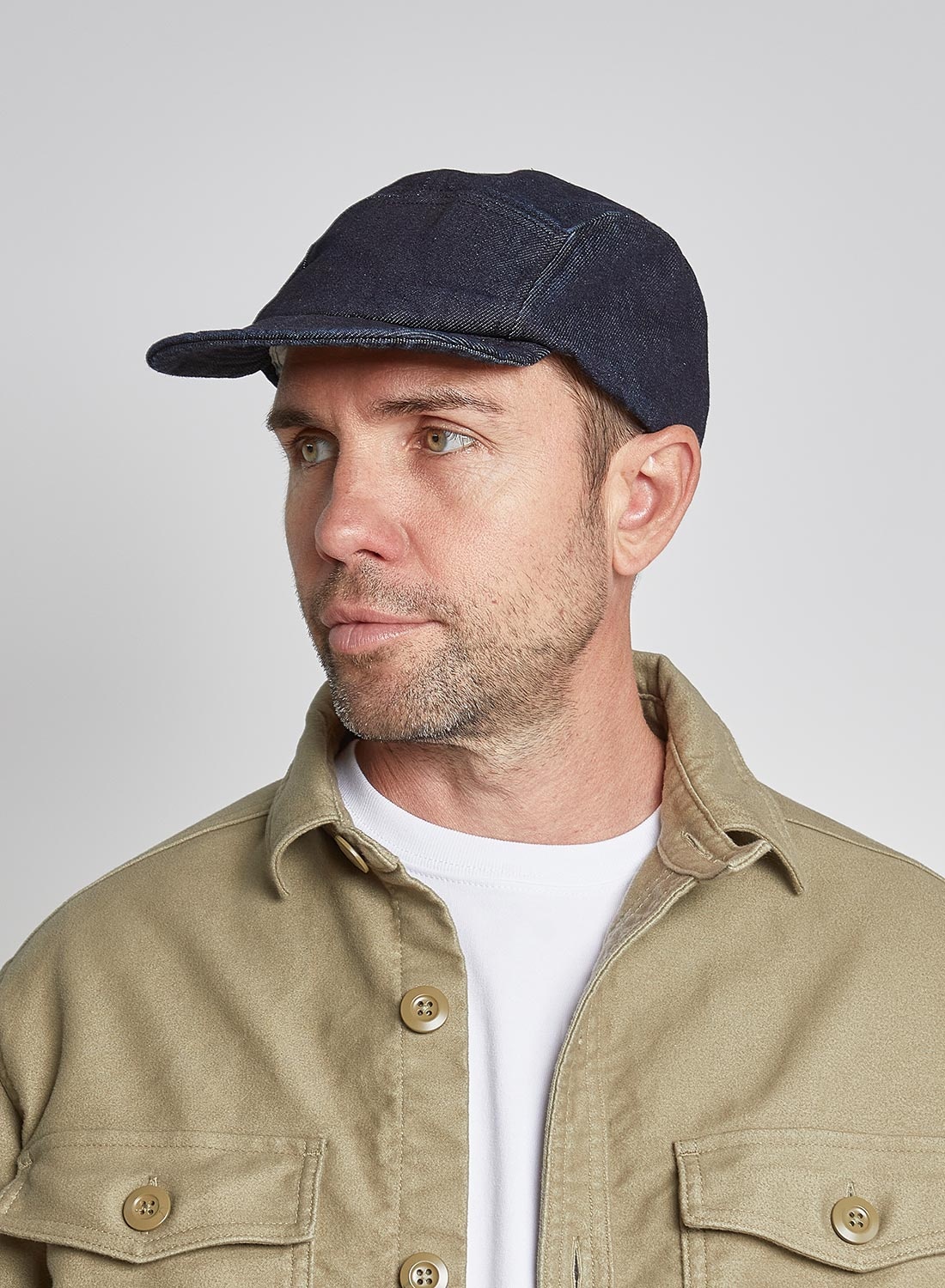 新品 Nigel Cabourn - 5 PANEL HEAVY COTTON Nigel Cabourn 5 Panel Cap Heavy Cotton in Black Navy