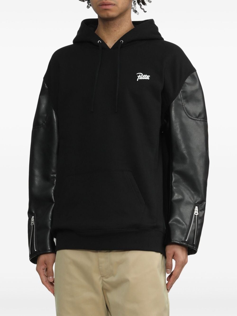 x Patta logo-print cotton hoodie - 3