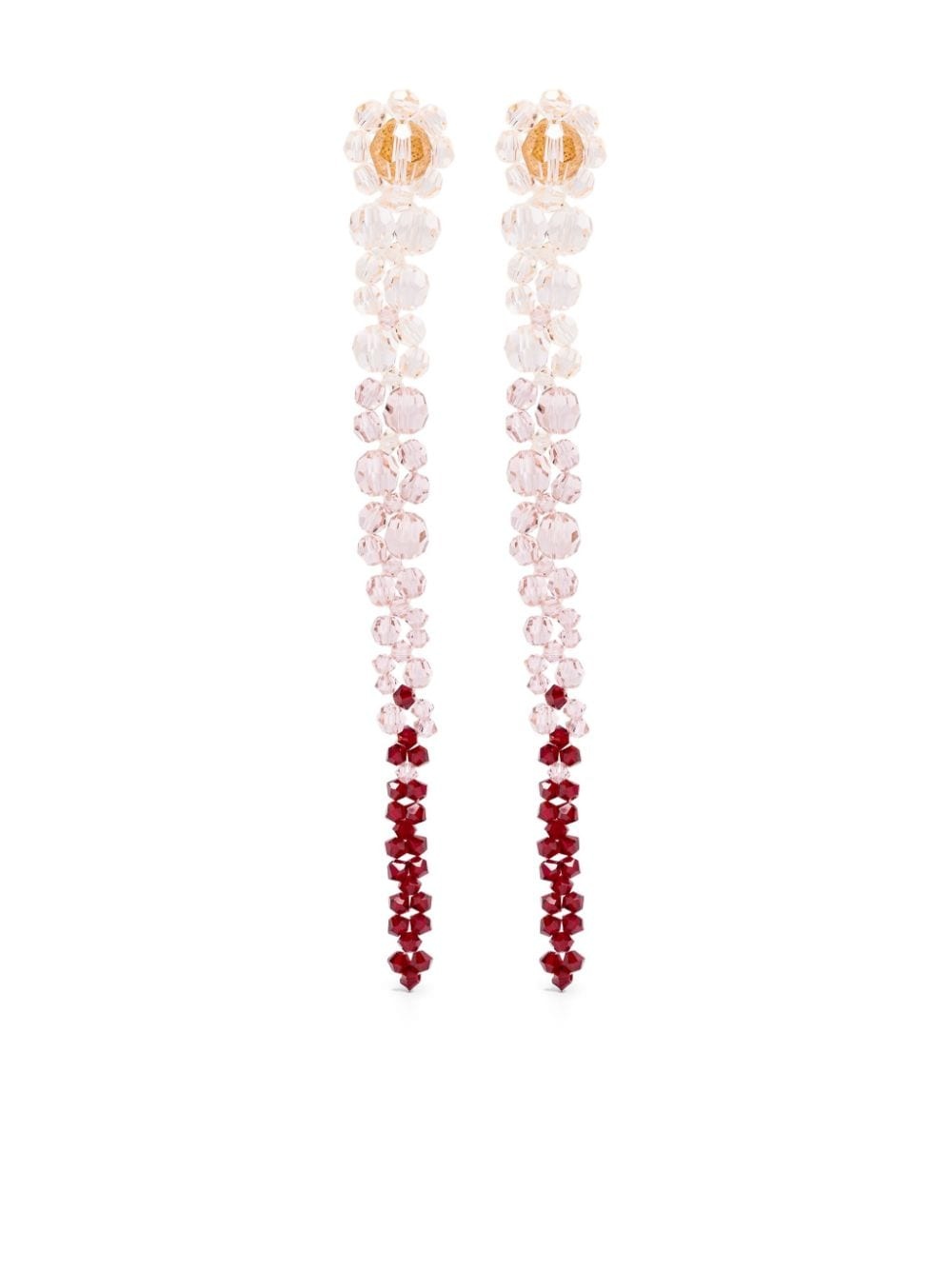 ombré-effect dangle earrings - 1