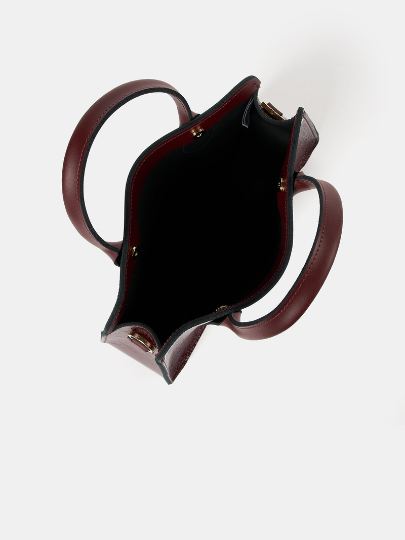 The Mini Work Bag - Oxblood Patent 10