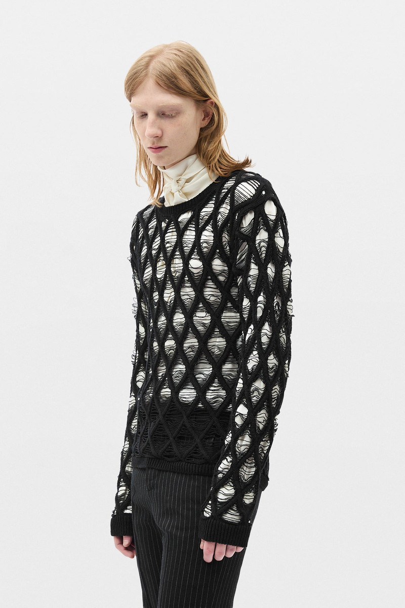 Ann Demeulemeester Carlos Diamond Stitch Sweater outlook