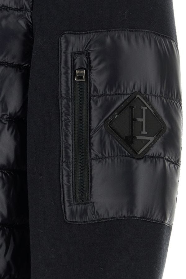 Black nylon down jacket - 3
