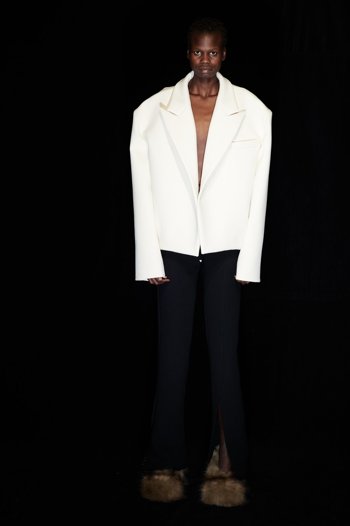 OVERSIZED TUXEDO JACKET IVORY - 9