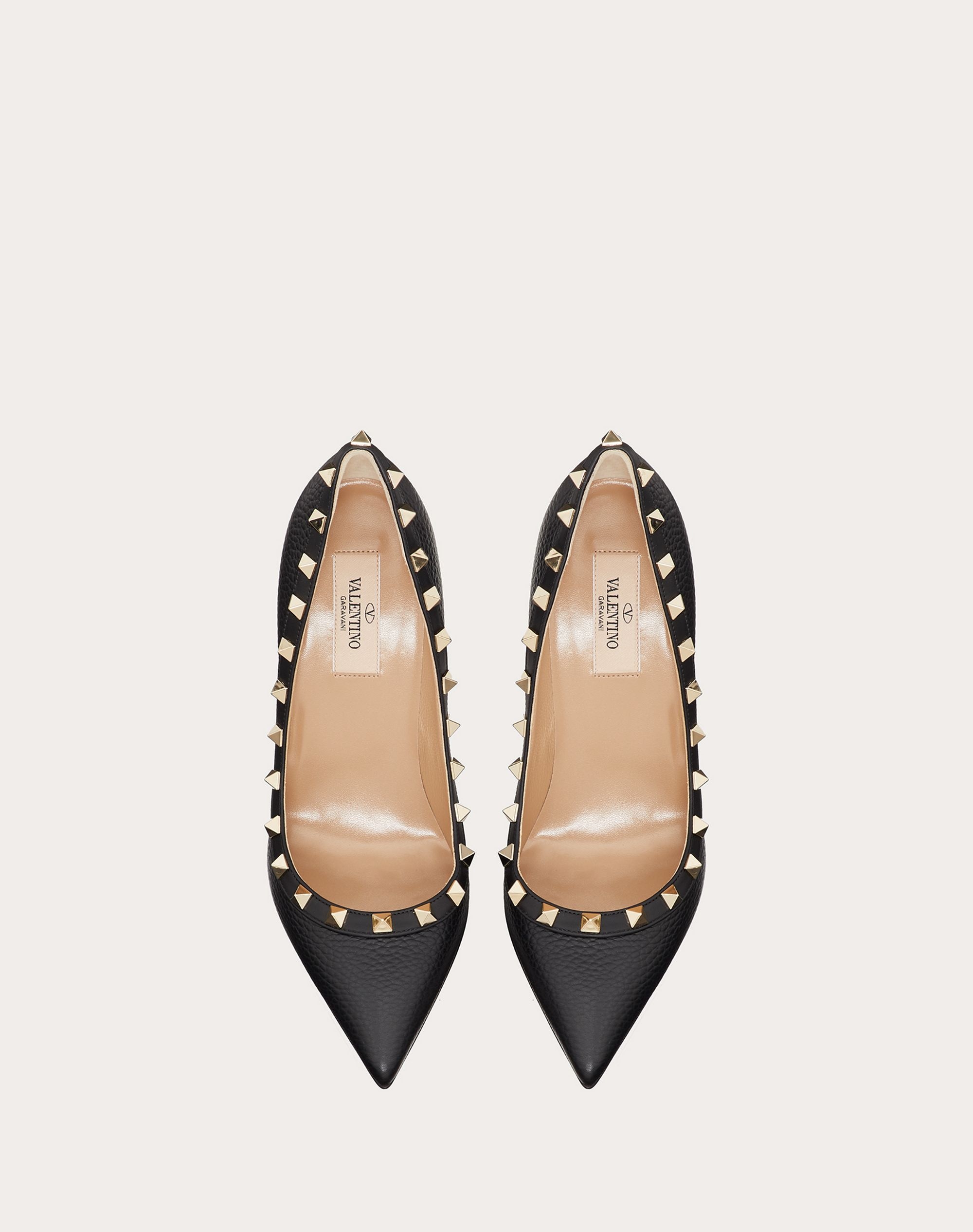 Rockstud Grainy Calfskin Pump 100 mm - 4