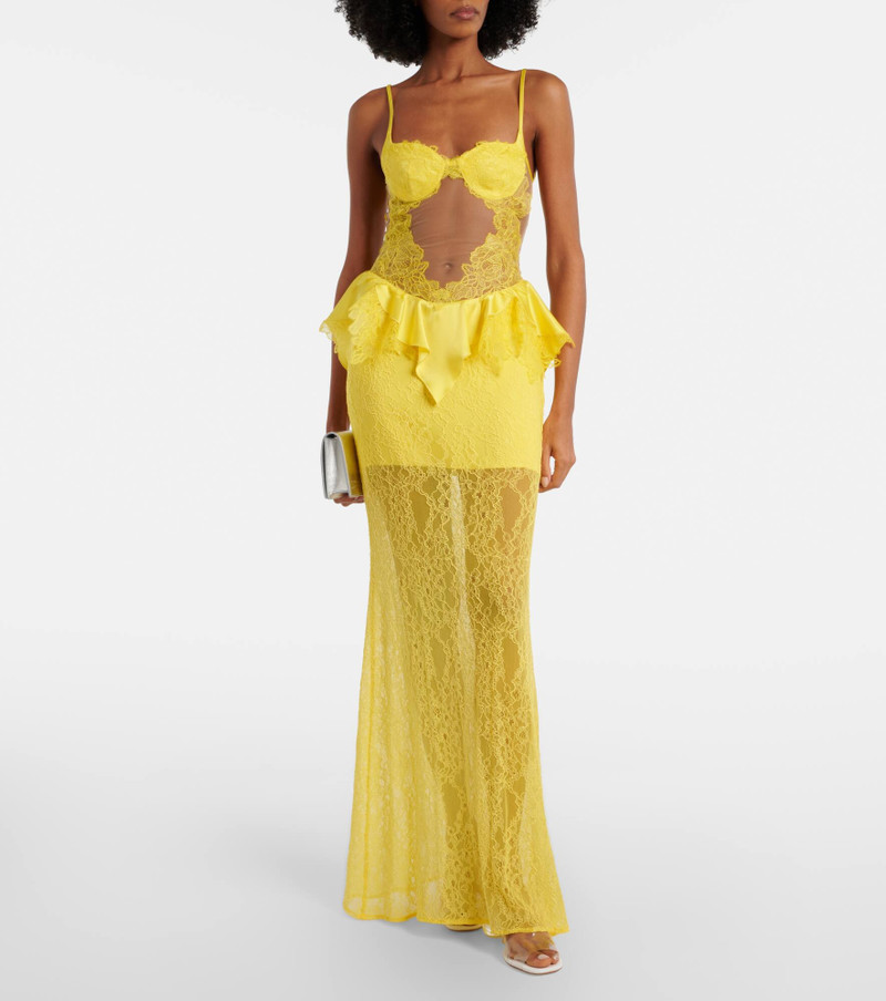 David Koma Peplum lace cocktail dress outlook