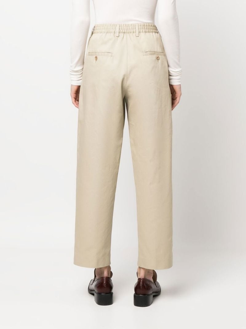 cropped regular fit trousers - 6
