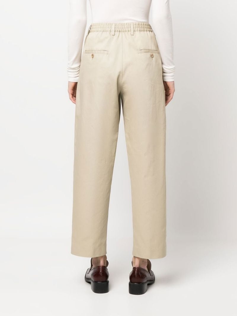 cropped regular fit trousers - 5