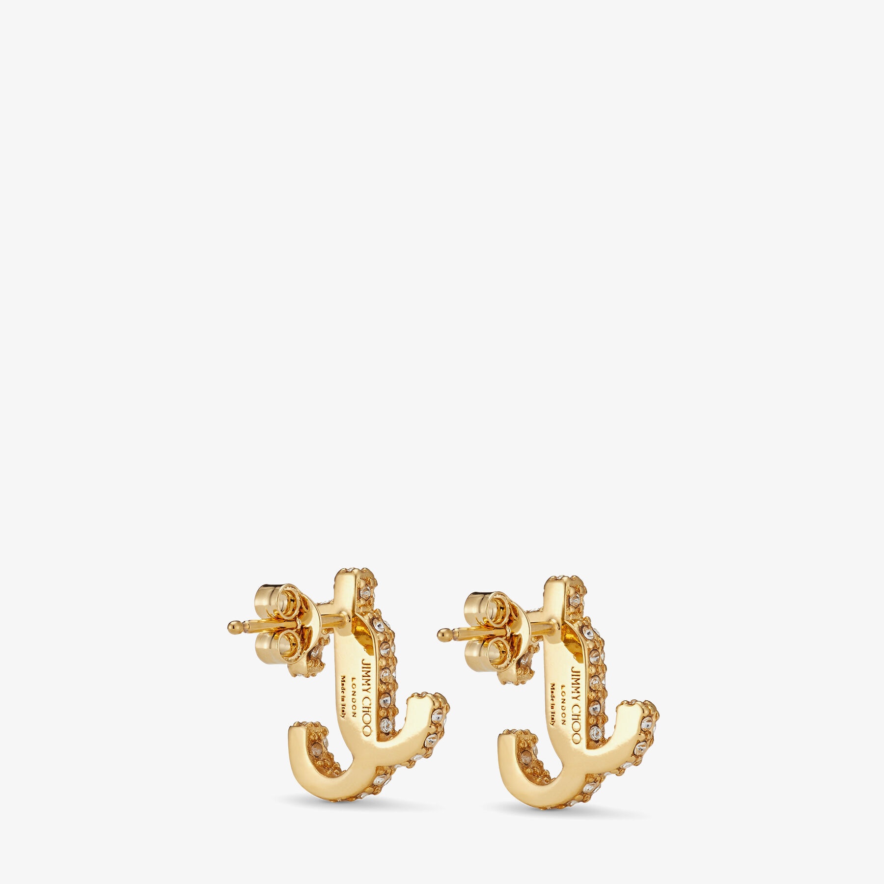 JIMMY CHOO JC Studs Gold-Finish Metal JC Stud Earrings with