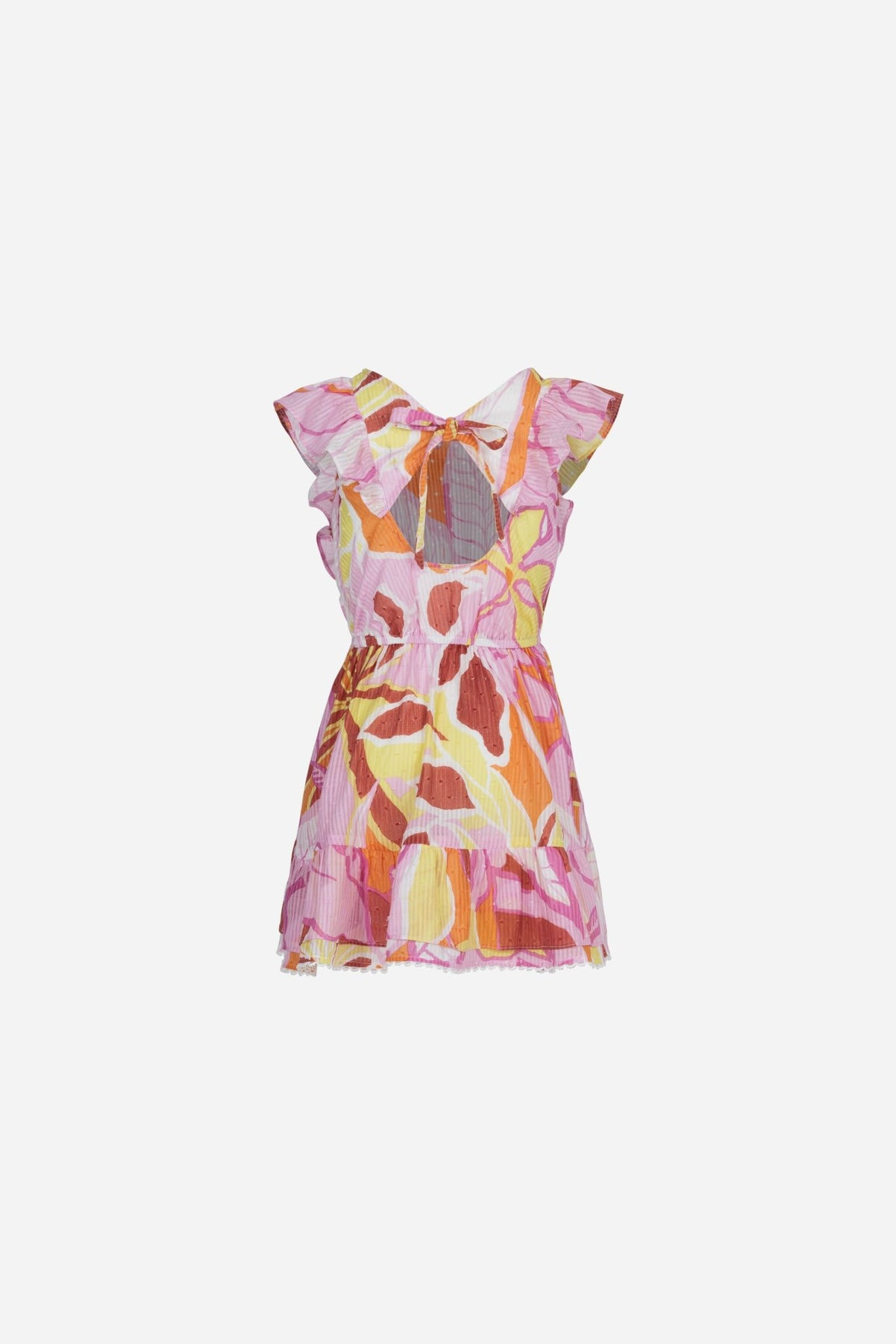 Mini Dress Kora for girls - Pink Macro Lilium - 2