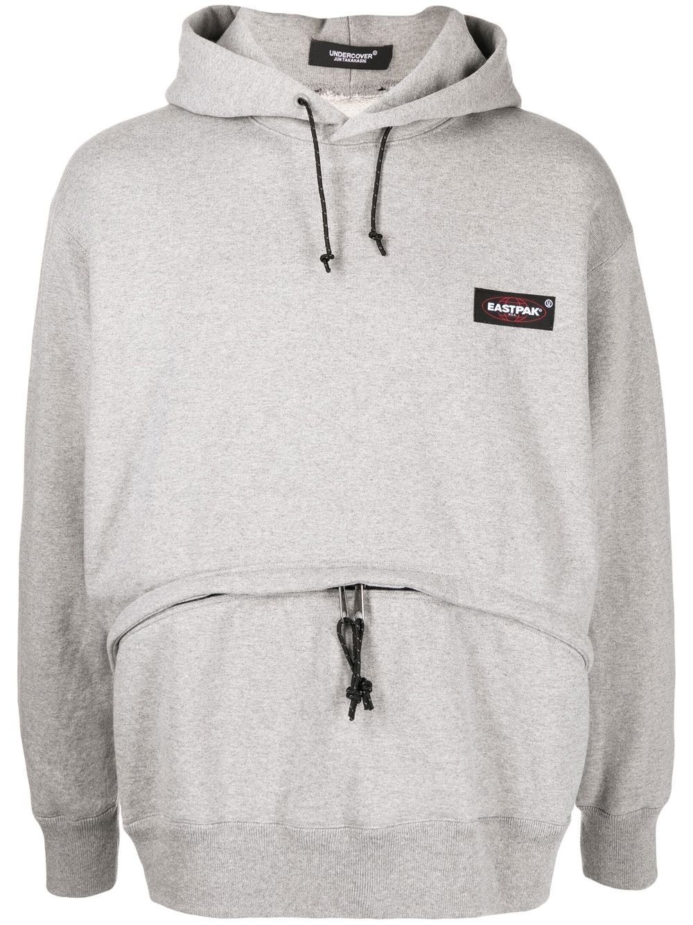 logo-patch drawstring hoodie - 1