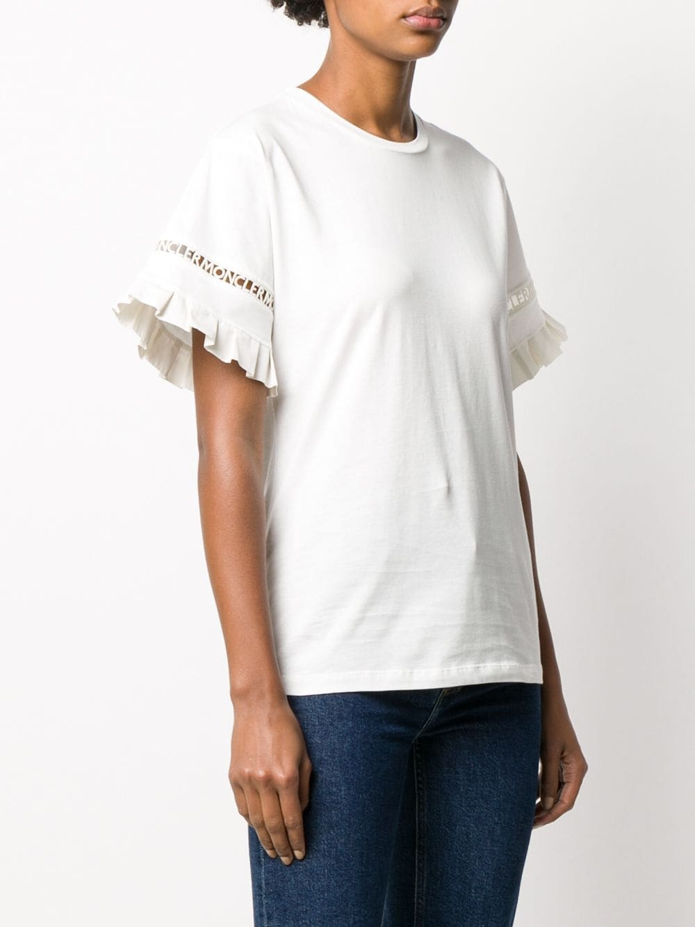 pleated sleeve T-shirt - 3