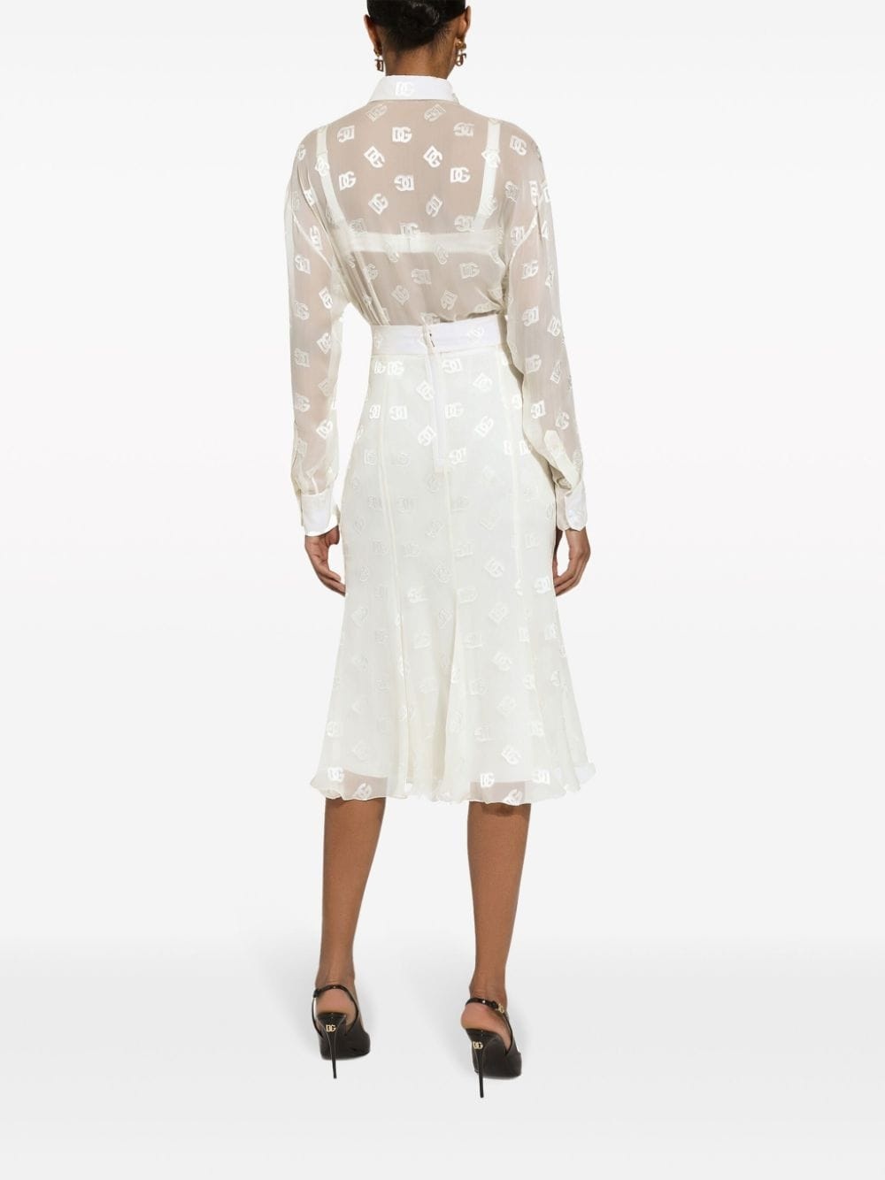 DG logo godet skirt - 4