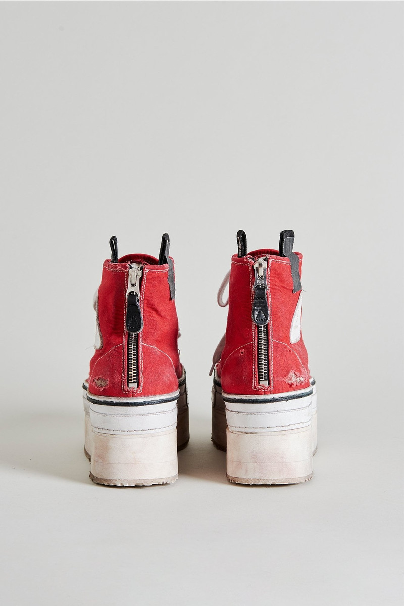 R13 Platform High Top Sneakers - Red | R13 Denim outlook