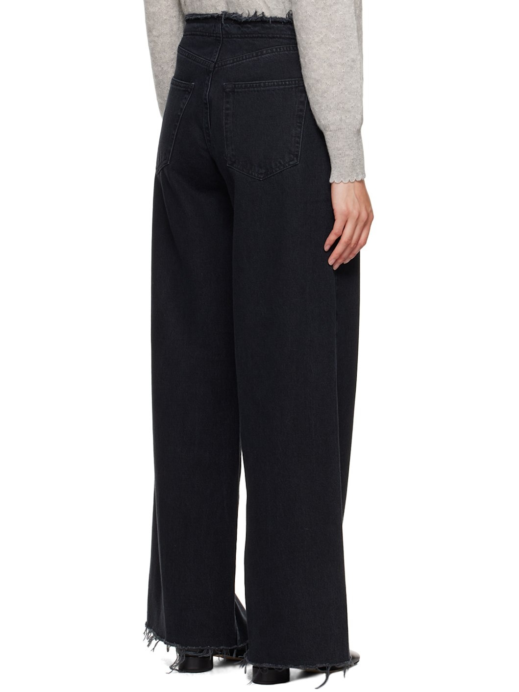Black 'Le Low Baggy Wide Leg' Jeans - 3