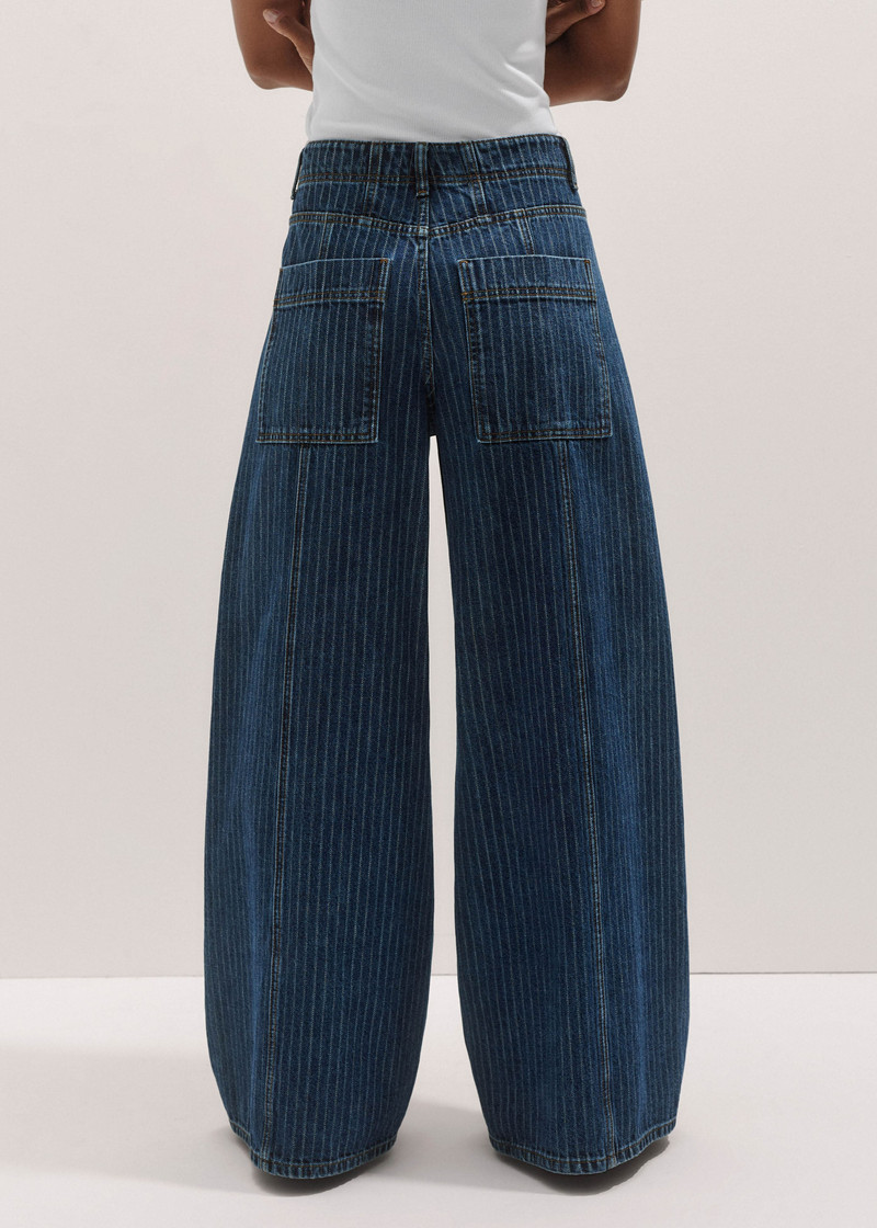 Stripe Wide-Leg Jean 4