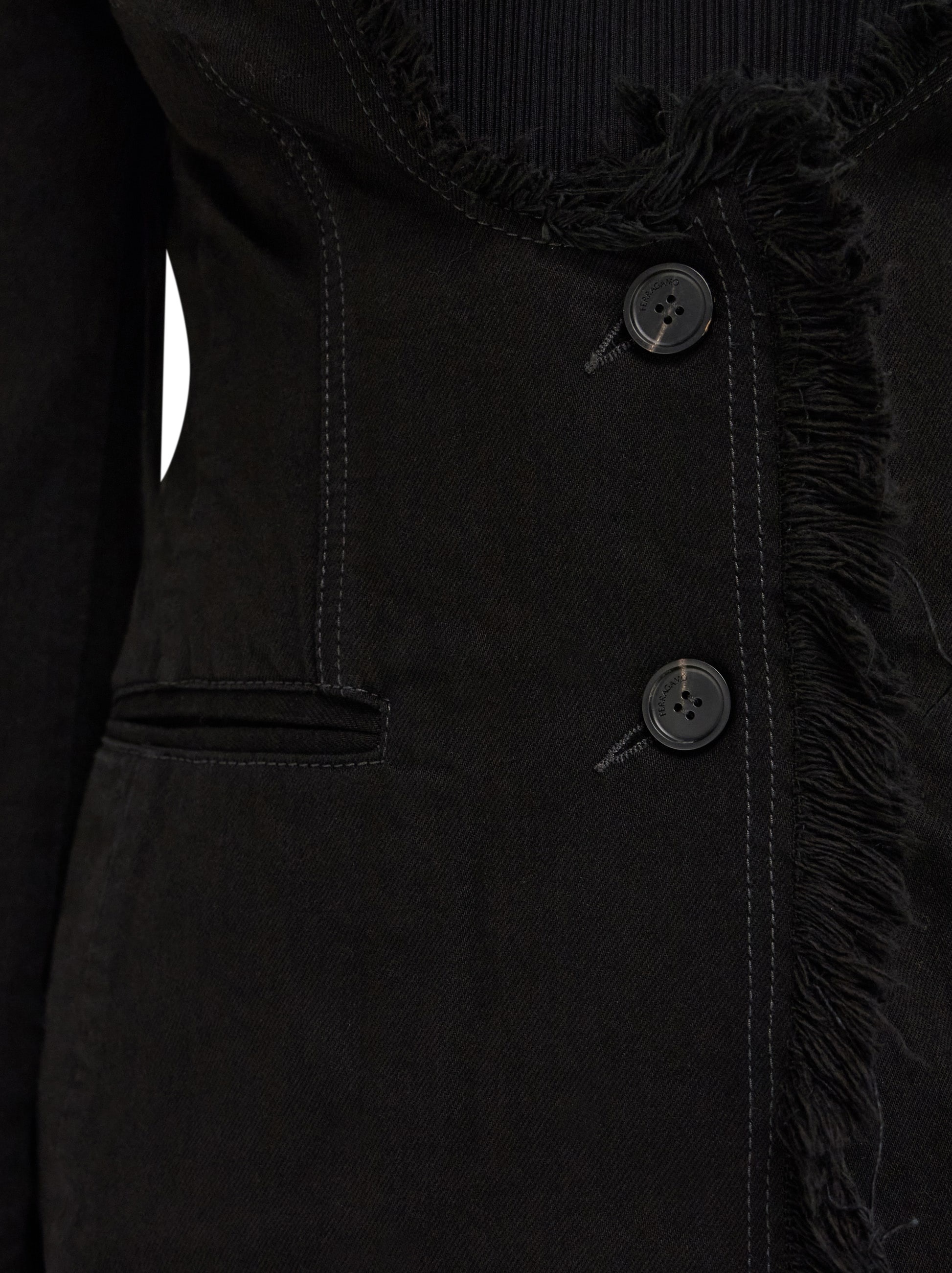 Cotton blazer with fringe detail - 5