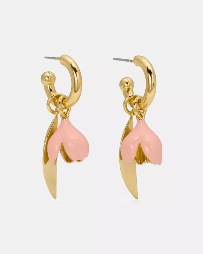 Golden Bloom Drop Earrings - 1