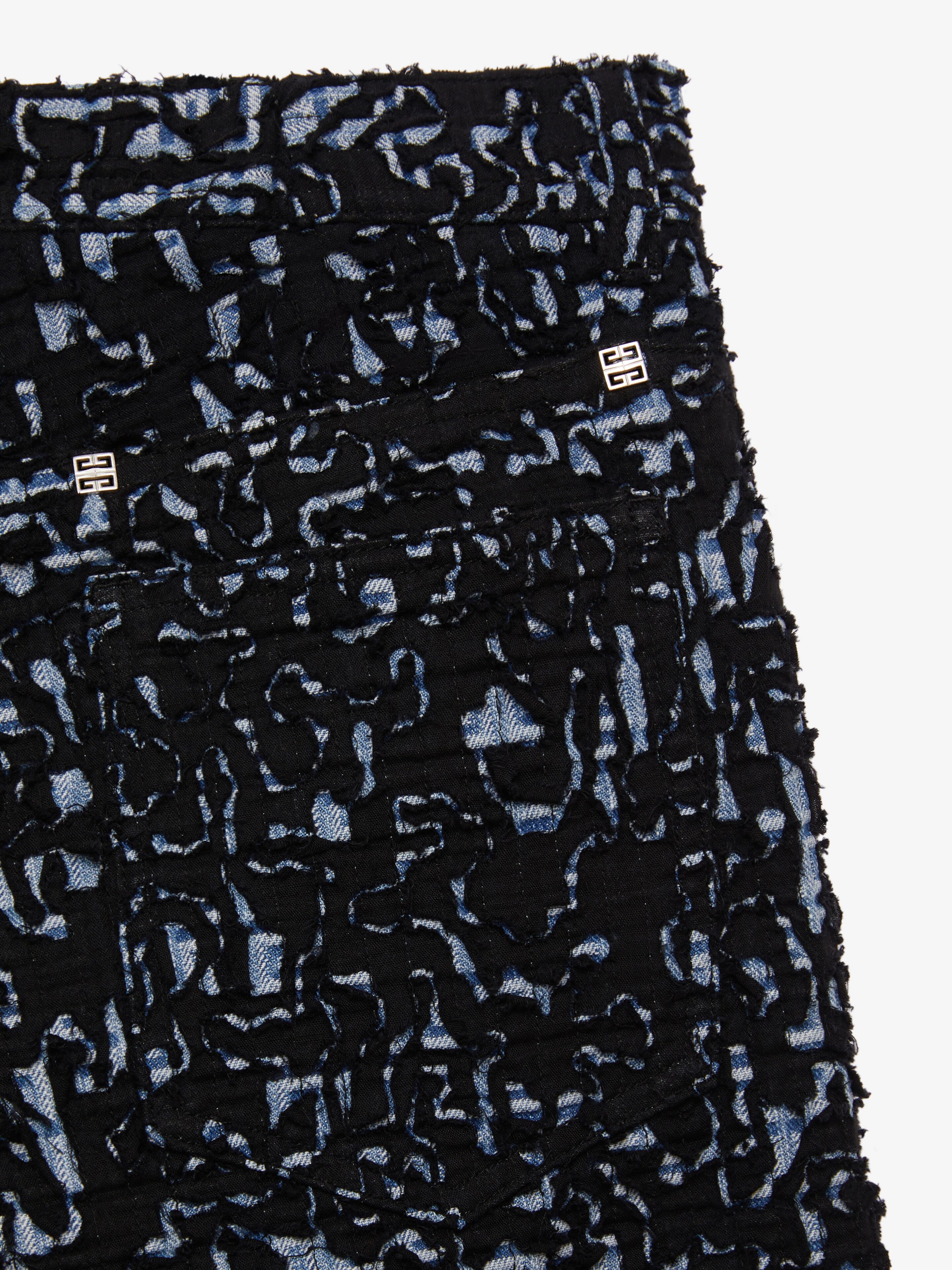 SLIM-FIT JEANS IN 4G DESTROYED DENIM WITH ZIPPERS - 5