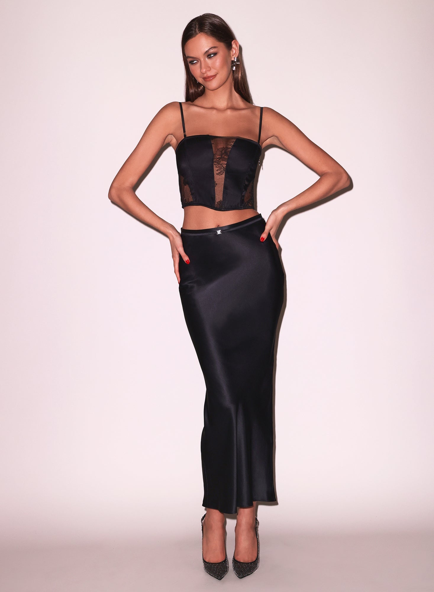 Silk & Bouquet Lace Corset Top - 5