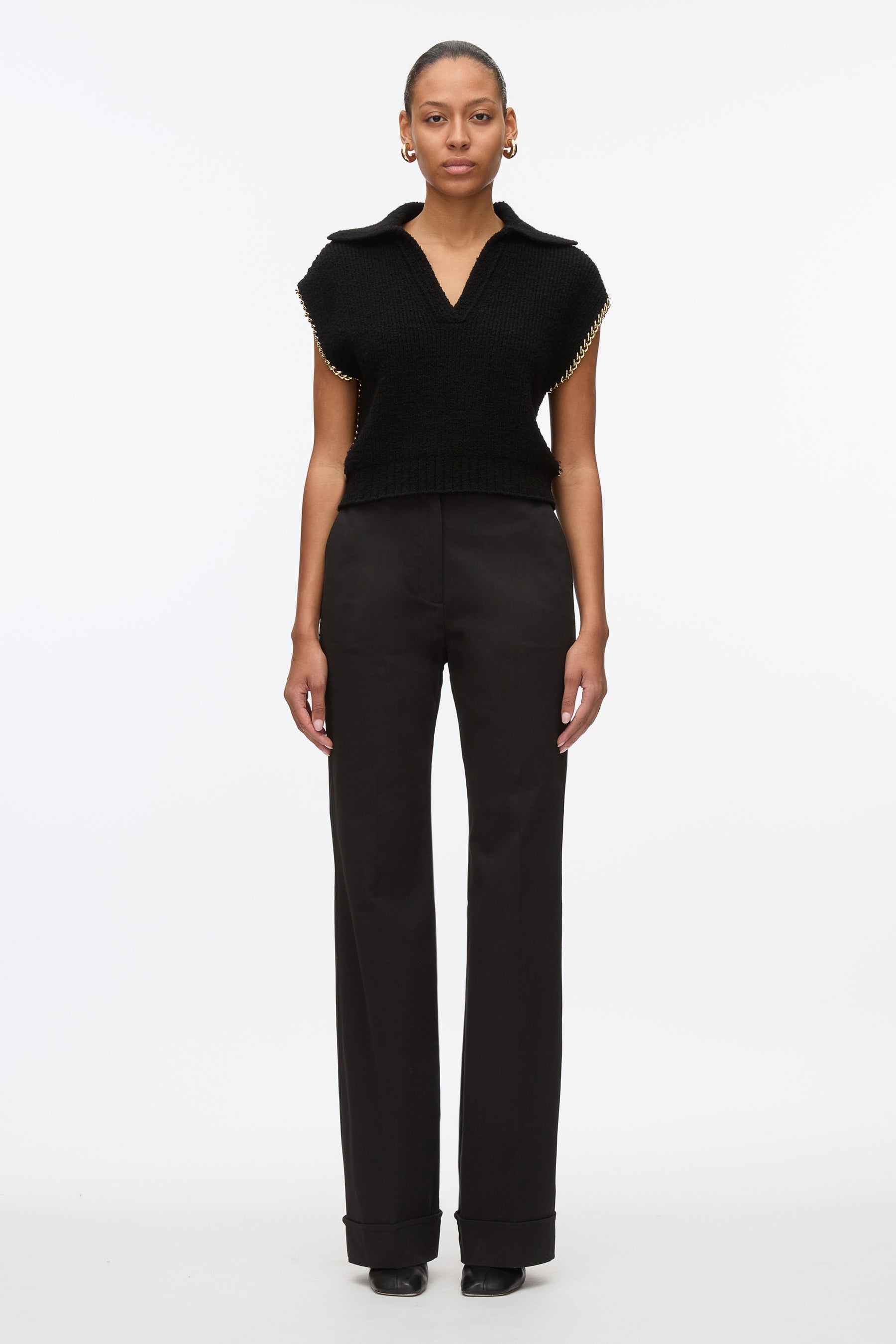 Cuffed Kick Flare Pant - 2