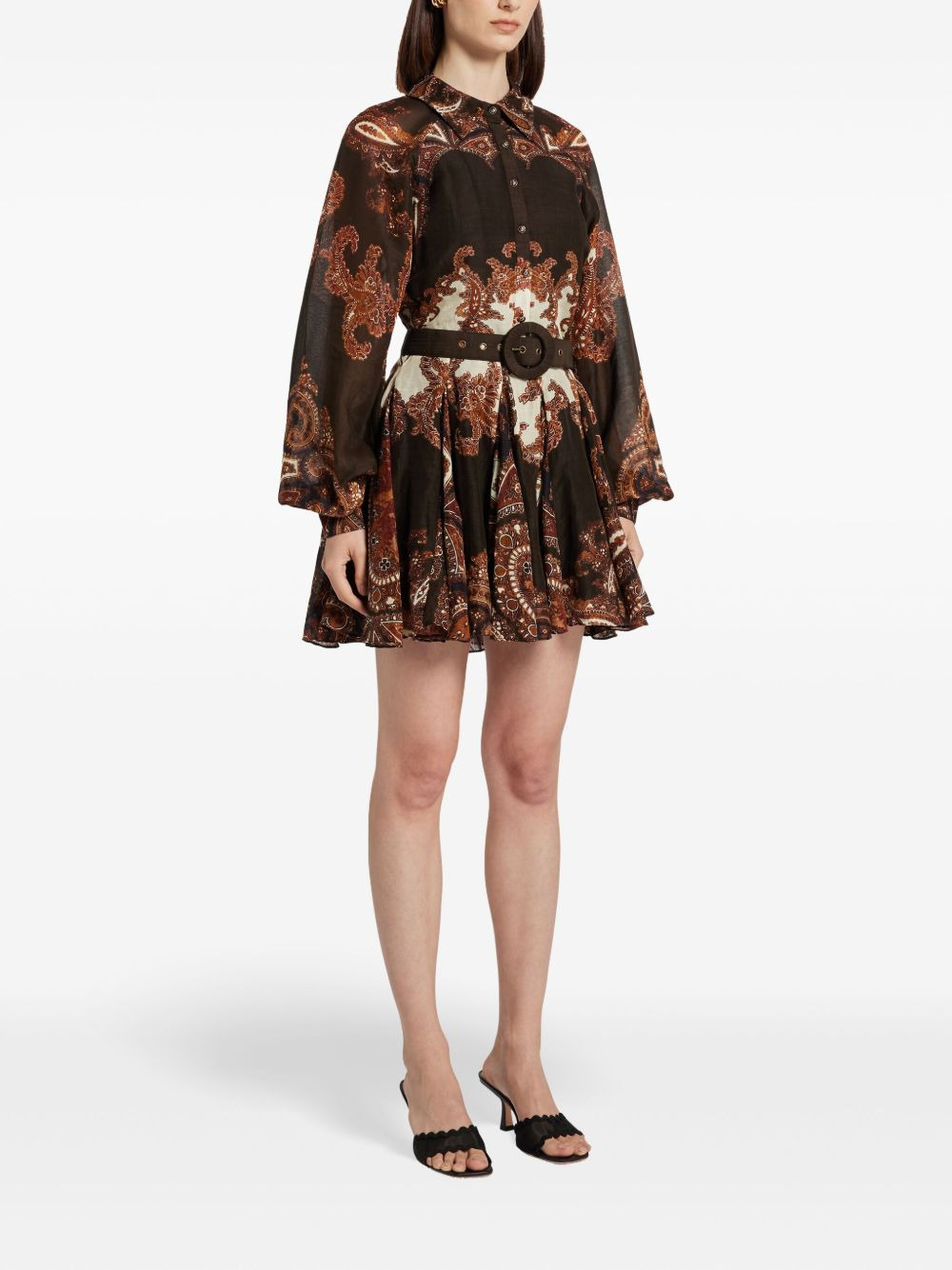 paisley-print mini dress - 3