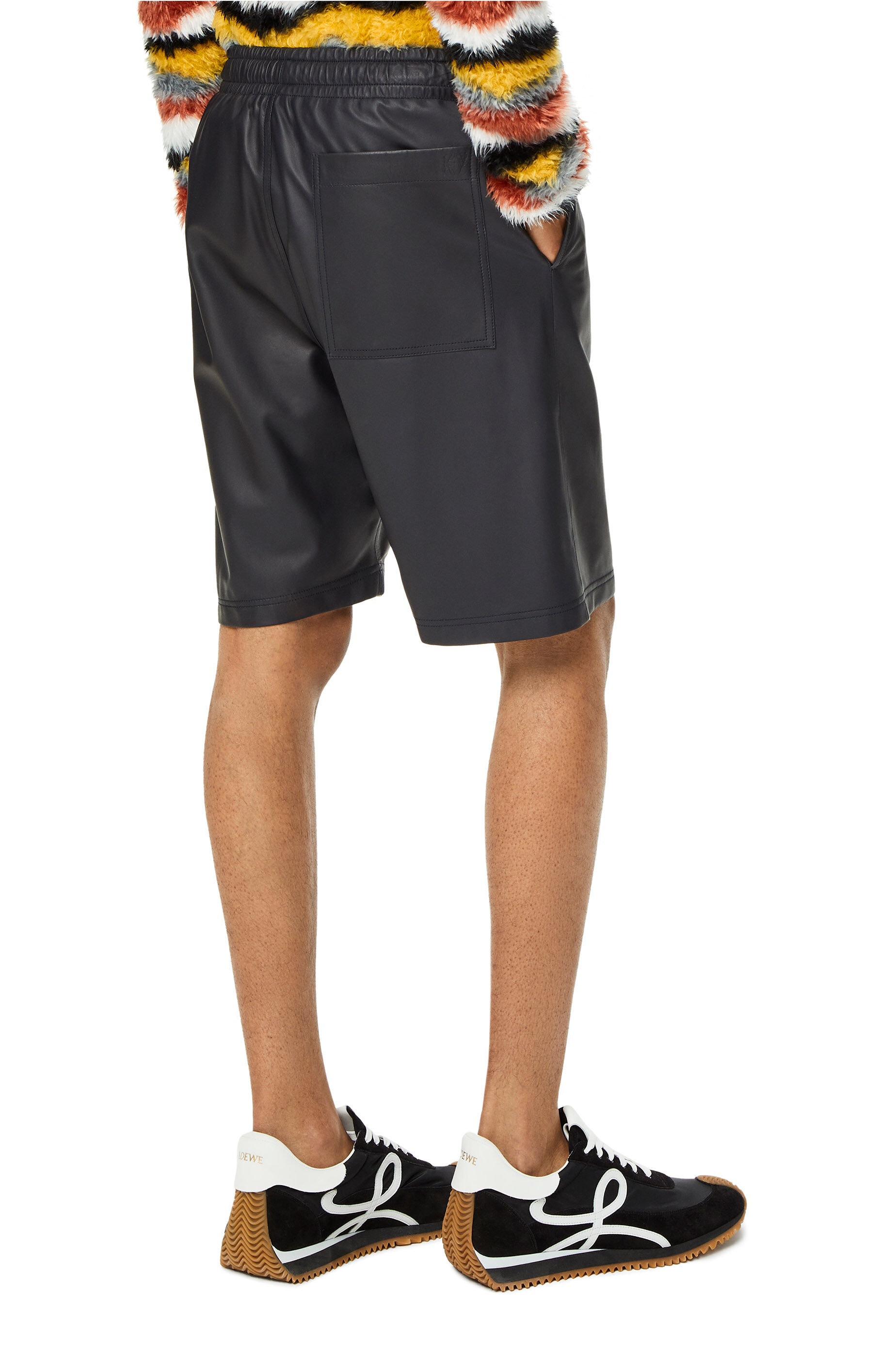 Drawstring shorts in nappa - 4