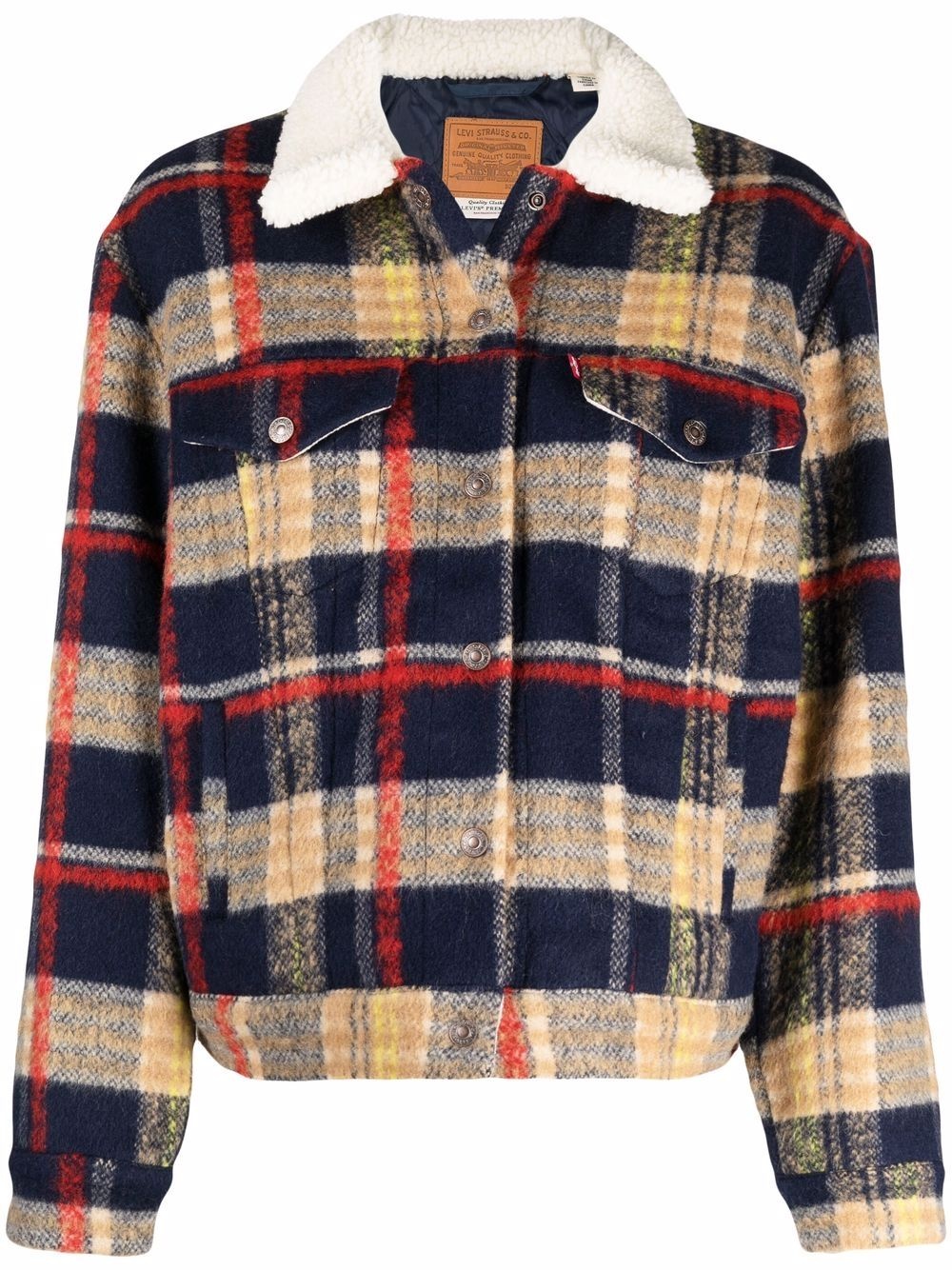 checked Trucker jacket - 1