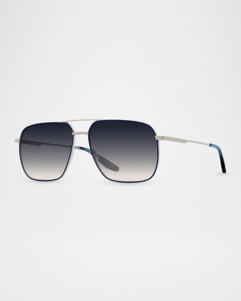 BARTON PERREIRA Men's Royale Titanium Aviator Sunglasses outlook