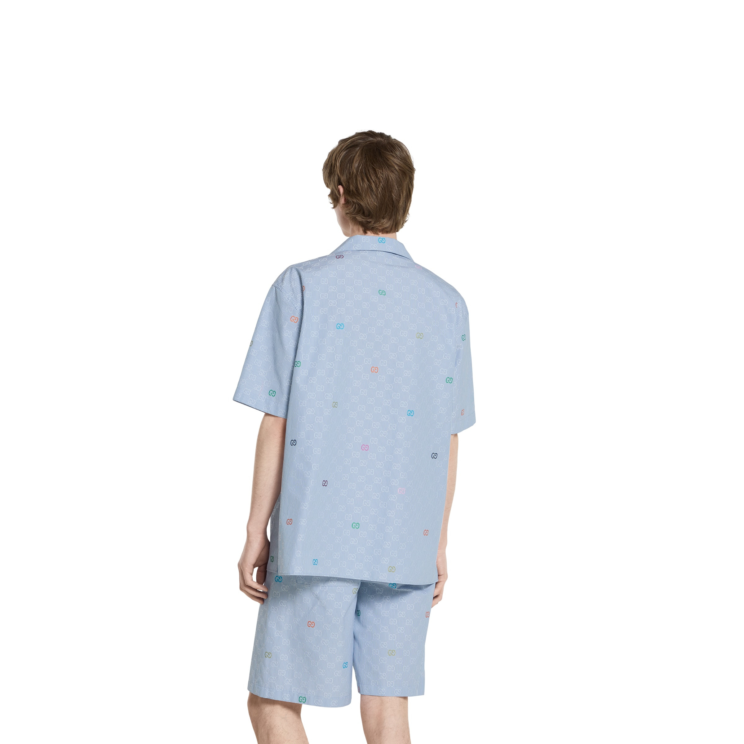 Striped cotton bowling shirt - 4
