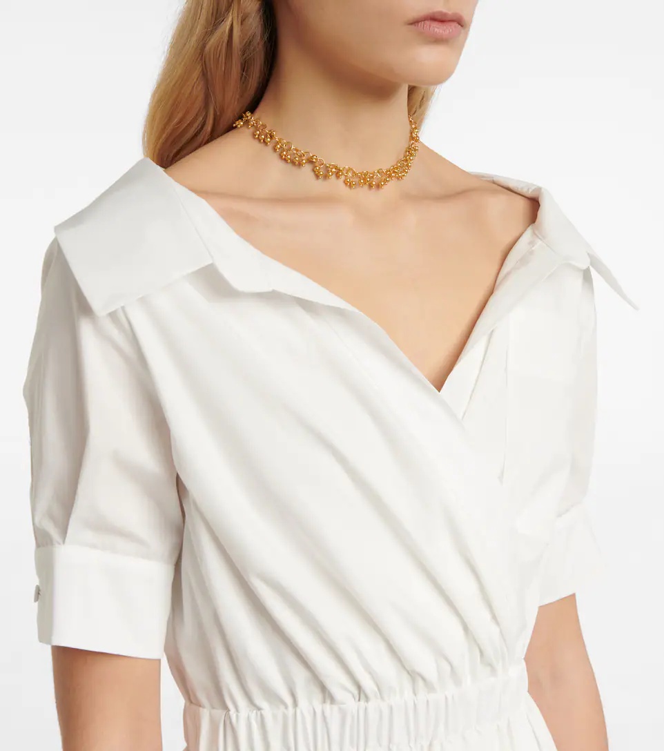 Lydia cotton-blend poplin shirt dress - 4