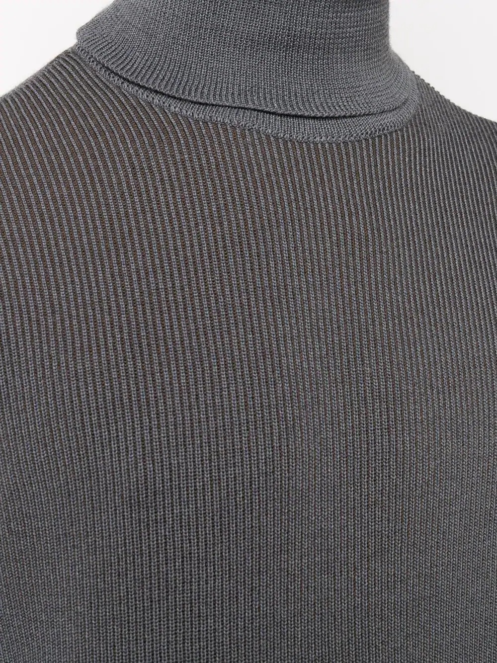 ribbed roll neck jumper - 5