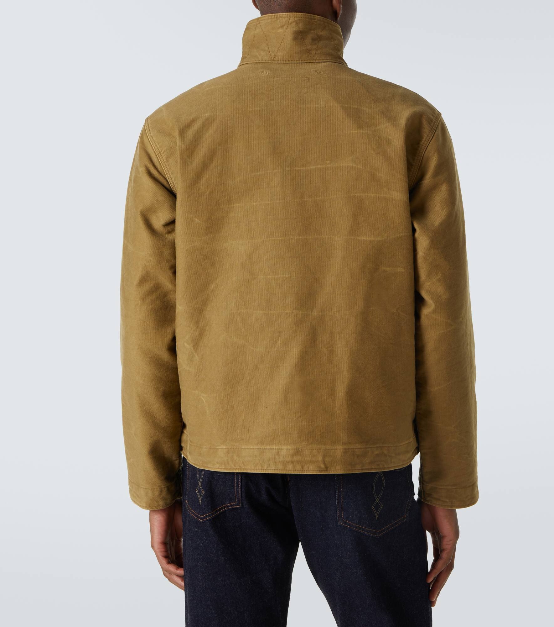 Corduroy-trimmed cotton jacket - 4