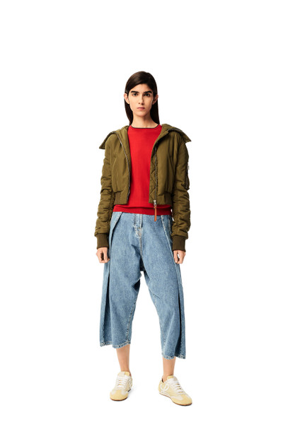 Loewe Cropped bomber jacket in polyester outlook