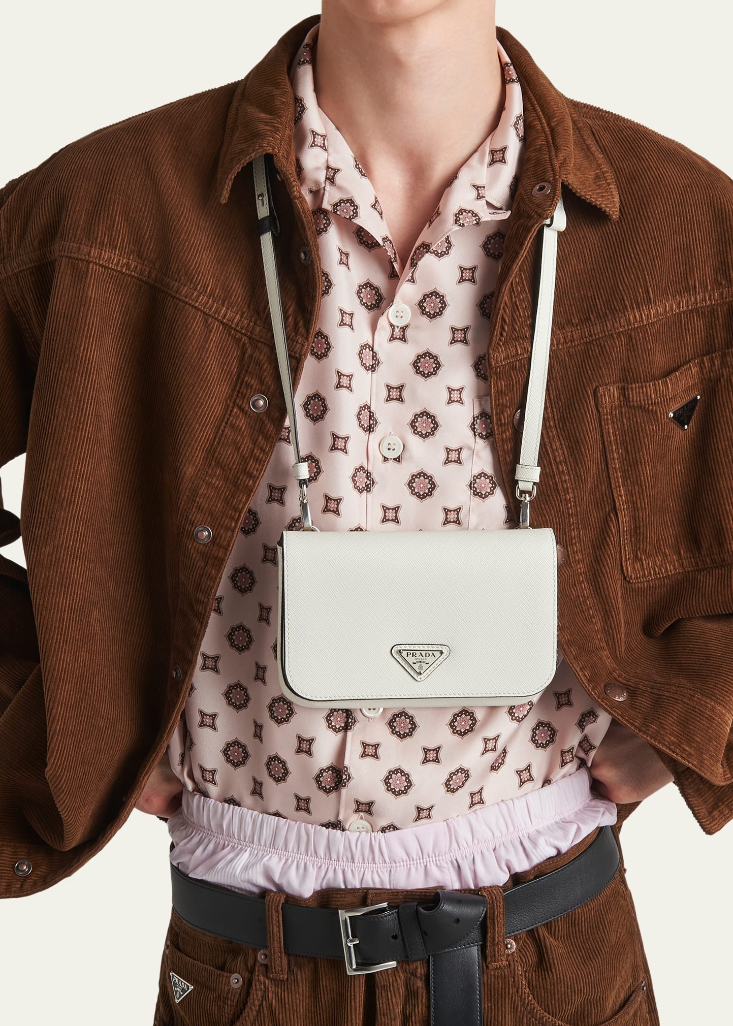 Men's Saffiano Leather Travel Crossbody Bag - 2