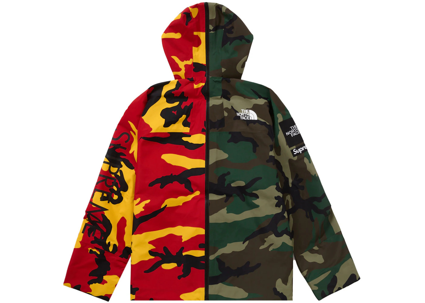 Supreme The North Face Split Taped Seam Shell Jacket Woodland Camo - 3