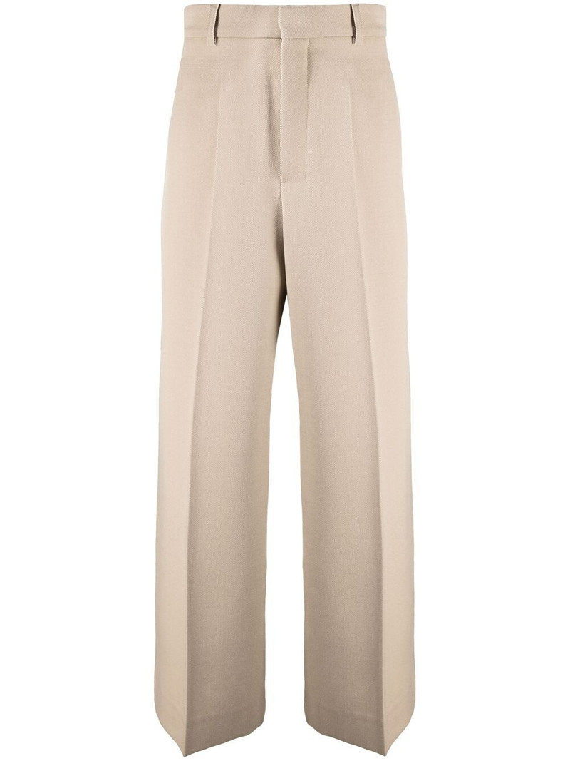 high-waisted flared 모직 바지 1