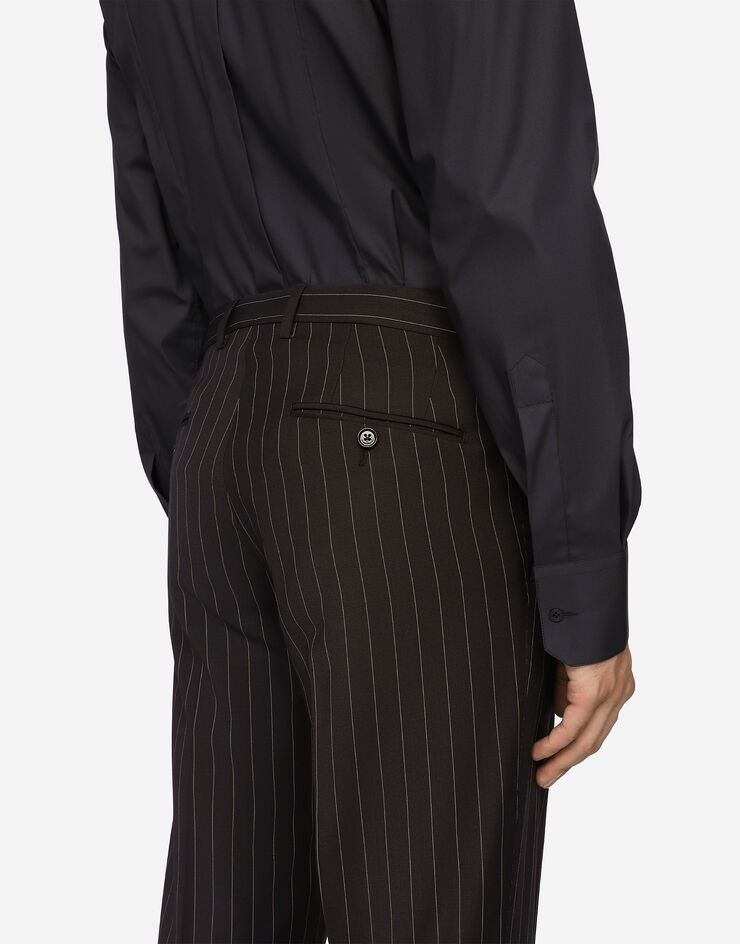 Double-breasted pinstripe stretch wool Sicily-fit suit - 5