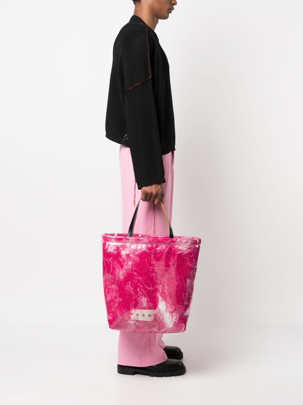covered-shearling tote bag - 2