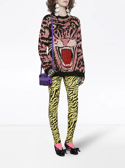 GUCCI Lurex wool tiger sweater outlook