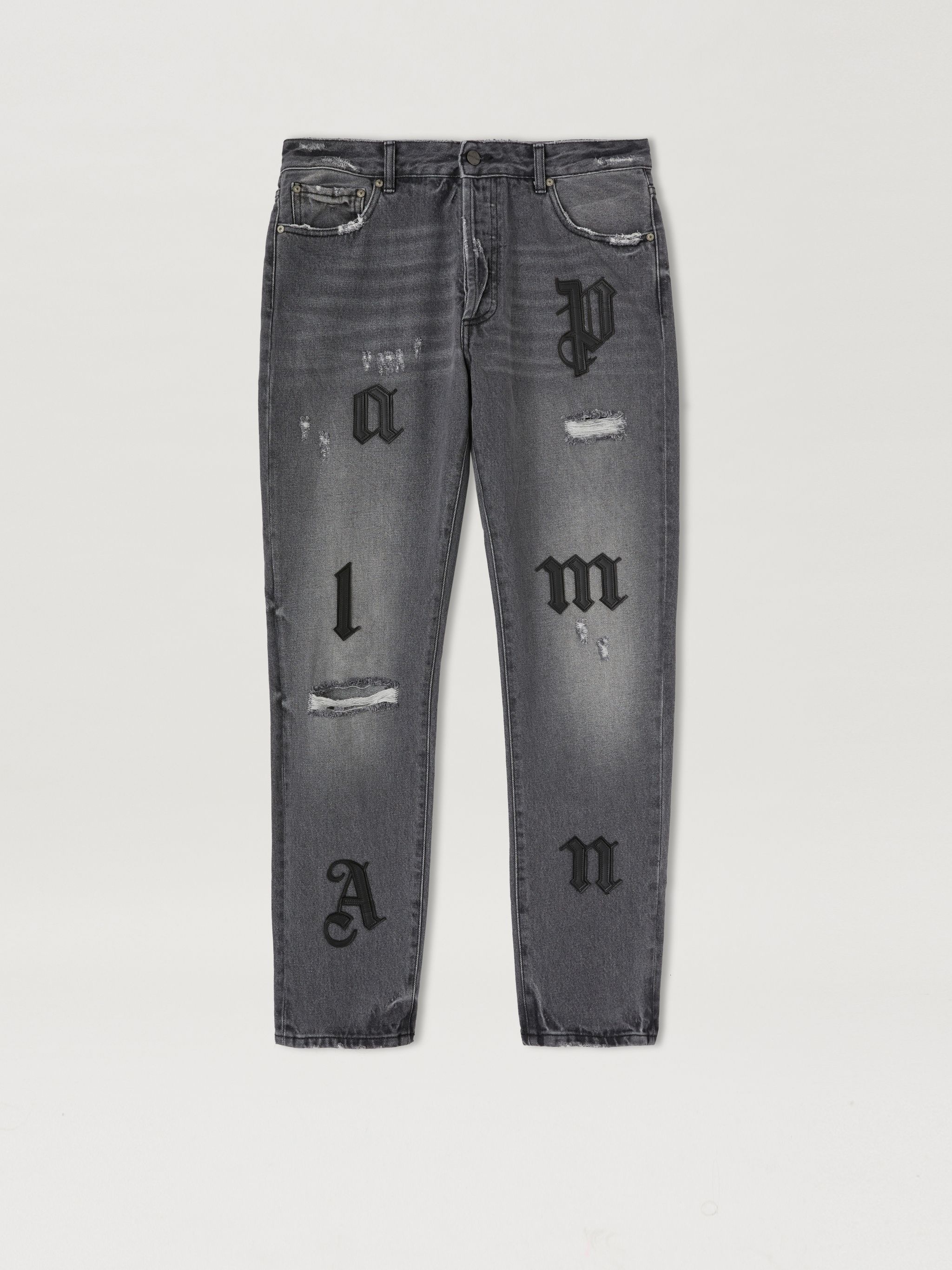 LOGO PATCH CLASSIC DENIM PANTS - 1