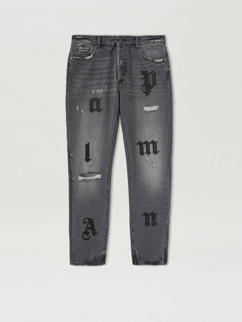 LOGO PATCH CLASSIC DENIM PANTS 1