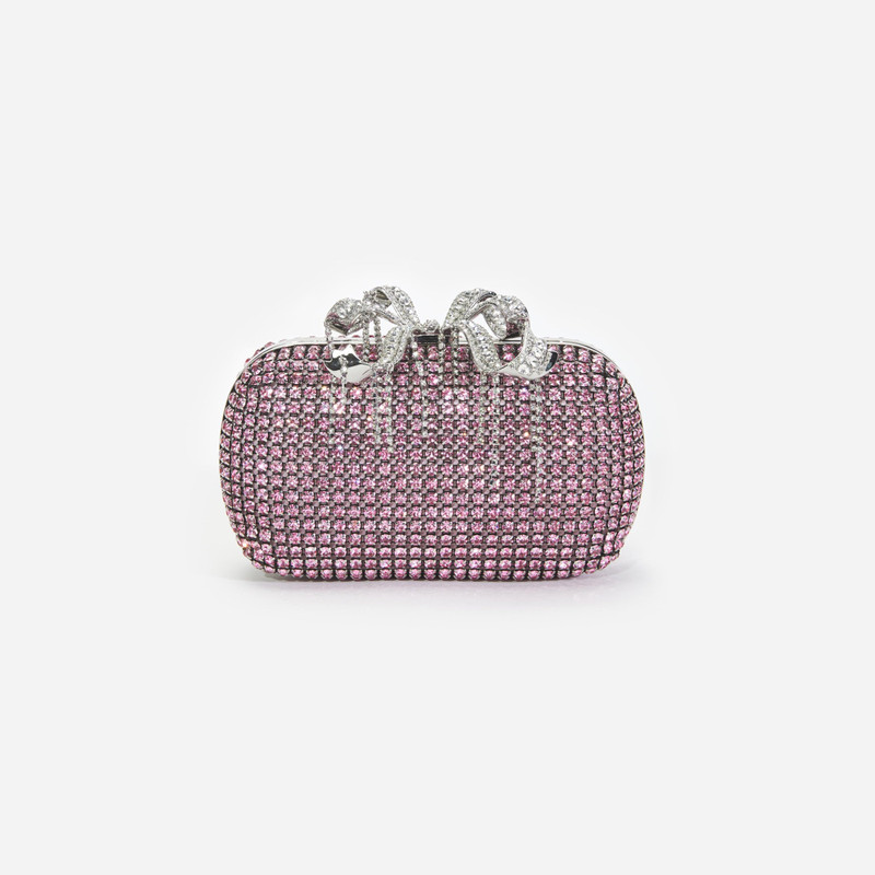 Pink Chainmail Clutch Bag 1
