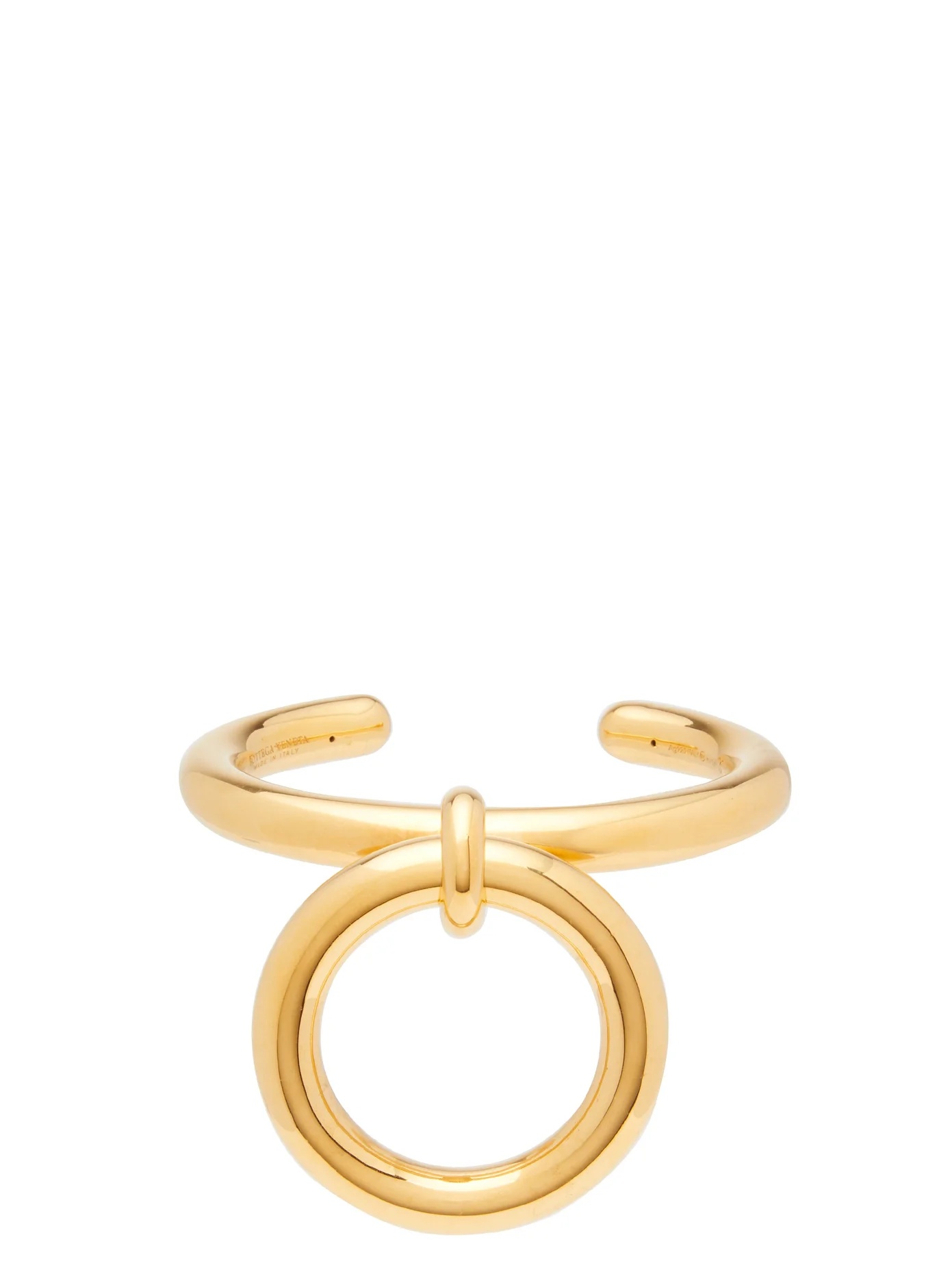 Hoop-charm gold-plated sterling silver cuff - 1