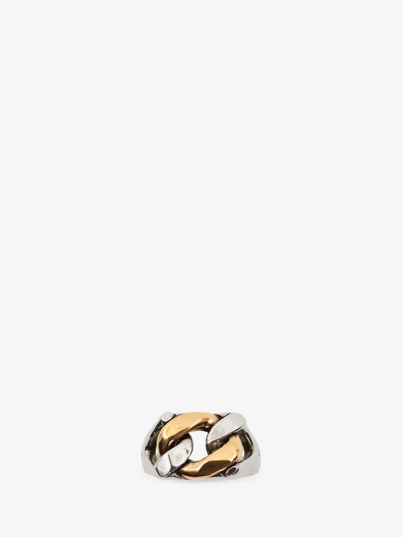 Chain Ring in Silver/gold - 4