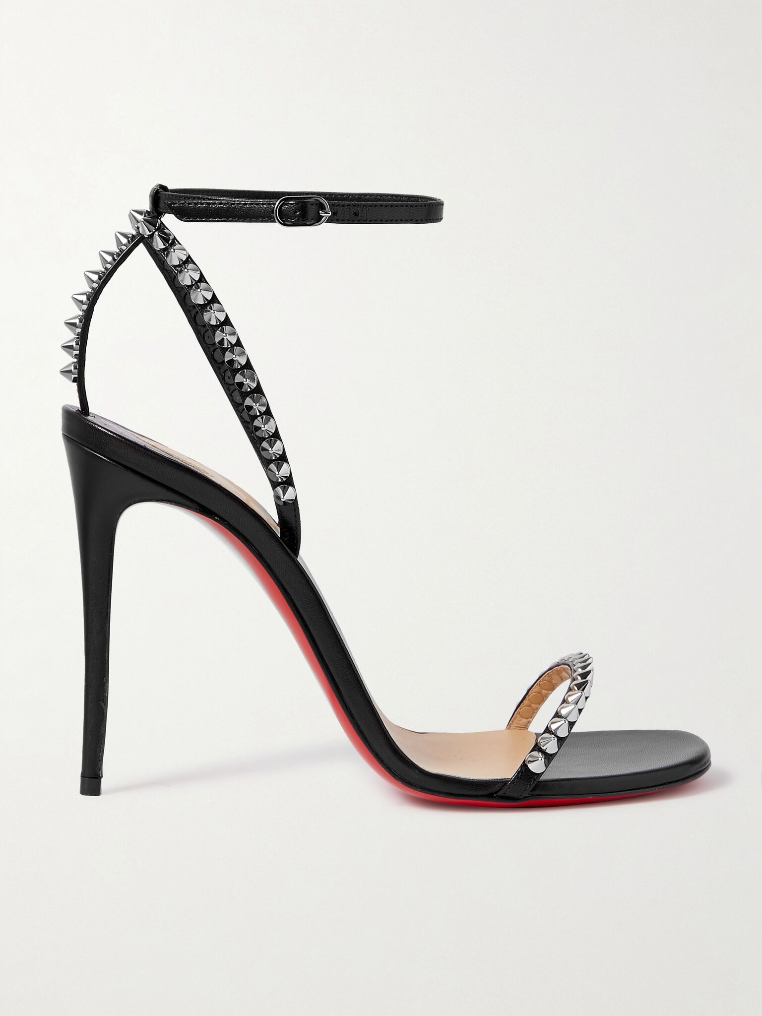 So Me 100 studded leather sandals Black - 1